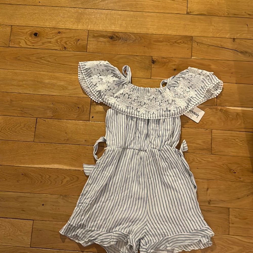 Speechless Kids Girls Off The Shoulder Sleeveless Romper